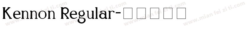Kennon Regular字体转换